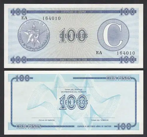Kuba - Cuba 100 Peso Foreign Exchange Certificates 1985 Pick FX17 UNC (1) (26764