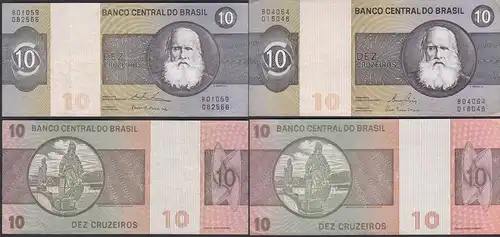 Brasilien - Brazil 10 Cruzaros (1970-80) Pick 193c+e VF (3)  (26803