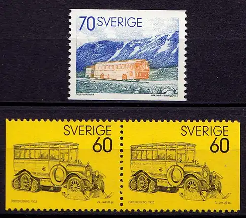 Schweden - Sweden Mi. 790/91 Post Omnibus ** mit D/D   (6949