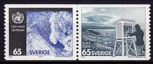 Schweden - Sweden 1973 Mi. 806-07 ** Meterologie IMO WMO   (6955