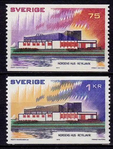 Schweden - Sweden 1973 Mi. 808-09 ** Haus des Nordens   (6956