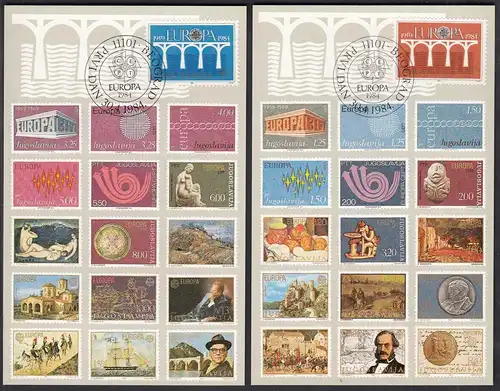 Yugoslavia 1984 Maximum Cards Europa CEPT Mi. 2046-47   (27149
