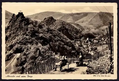 AK Altenahr Ahrweiler Blick von den Bergen Echt Foto    (6987