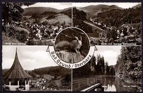 AK Bad Grund Oberharz Mehrbildkarte Iberger Kaffeehaus Echt Foto   (6962