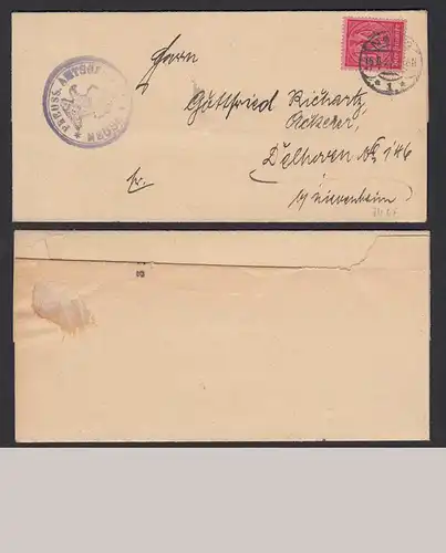 Amtsgericht Neuss Dienstbrief 1921 EF Mi.74 Ladung Testament Eröffnung   (21693