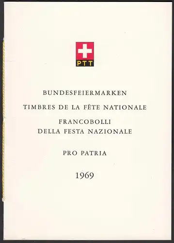 Schweiz Swiss Switzerland 1969 Pro Patria im Folder   (23774