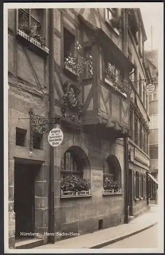 AK Foto Hans Sachs Haus Nürnberg 1933 Eingang    (27391