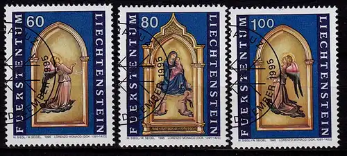 Liechtenstein Mi.1120-22 used Weihnachten Christmas 1995    (c135