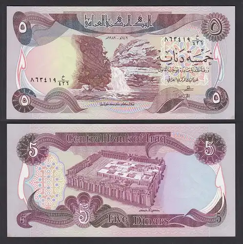 Irak - Iraq 5 Dinar Banknote 1980/1 Pick 70a sig.21 AU (1-)   (27498