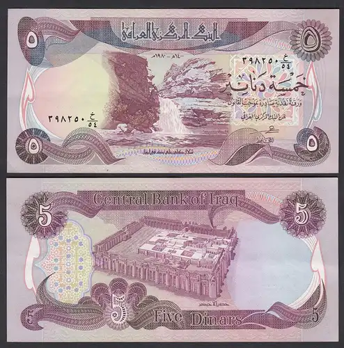 Irak - Iraq 5 Dinar Banknote 1980/1 Pick 70a sig.21 XF (2)   (27499