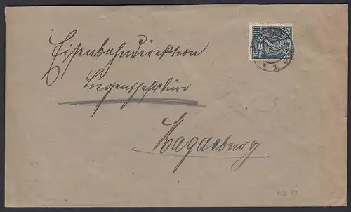 Dessau nach Magdeburg 1922 Dienstbrief EF Mi.D32    (21714