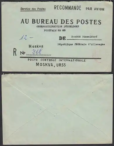 Sowjetunion UDSSR Post R-Brief MOSKVA nach DÜSSELDORF  (26060