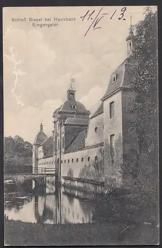 AK Schloss Stapel Eingangstor bei Havixbeck bei Coesfeld Münster 1913    (65001