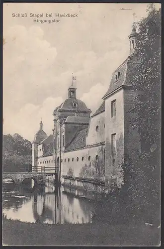 AK Schloss Stapel Eingangstor bei Havixbeck bei Coesfeld Münster 1912   (65004