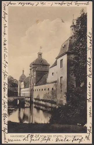 AK Schloss Stapel Eingangstor bei Havixbeck bei Coesfeld Münster 1928   (65007