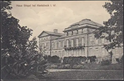 AK Schloss Stapel Front bei Havixbeck bei Coesfeld Münster 1911   (65012