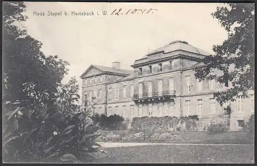 AK Schloss Stapel Front bei Havixbeck bei Coesfeld Münster 1910   (65013