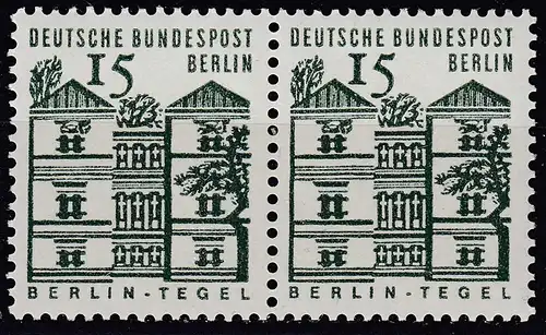 BERLIN - 15 Pfennig Bauwerke im Paar postfrisch Mi. 243 MNH   (65047