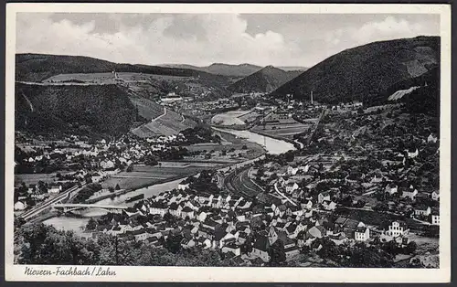 AK Nievern-Fachbach Lahn 1955 Gesamtübersicht    (65079