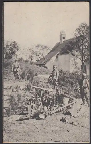 AK 1.WK Soldatengrab im Münsterthal Feldpost Landw.Inf.Reg.3.Kompanie    (65088