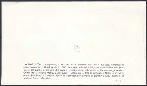 Vatican City -  FDC 1982 Pope John Paul the 2nd Michel 814-15 Christmas   (65112