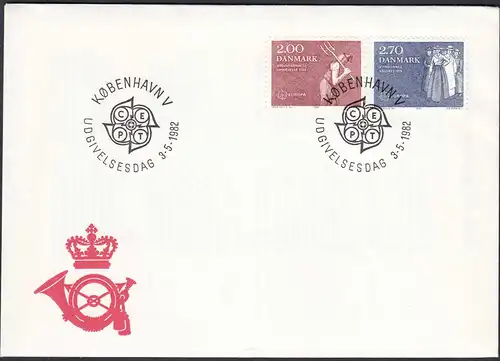 Dänemark - Denmark 1982 FDC Mi 749-50 Fronbauer/Frauenwahlrecht   (65121