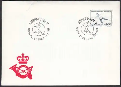 Dänemark - Denmark 1982 FDC Mi 747 Eiskunstlauf WM    (65127