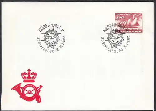 Dänemark - Denmark 1982 FDC Mi 748 Zollverwaltung Segelschiff    (65128