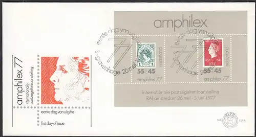 Niederlande - Netherland 1977 FDC Amphilex Block  (65147