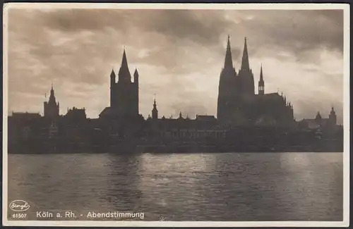 AK 1936 Köln Rhein Abendstimmung Echte Photographie Frankatur!  (65164