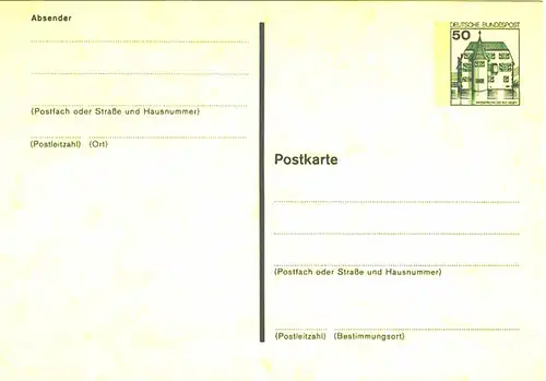 Germany BRD Ganzsache Postal Stationery  Postkarte Postcard Michel P131  (0225
