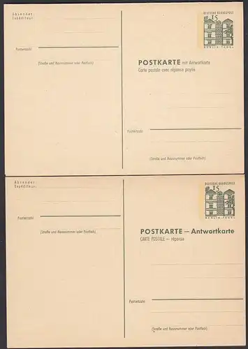 Germany BRD Ganzsache Postal Stationery  Antwortkarte Reply card 15/15 Mi P84