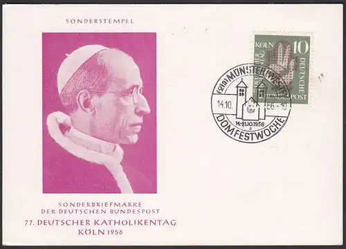 Münster Westfalen 1956 Sonderkarte m.SST Domfestwoche  (65197