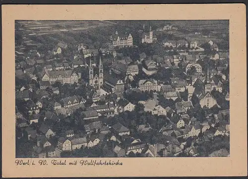 AK Werl Westfalen Totalansicht mit wallfahrtskirche    (65173