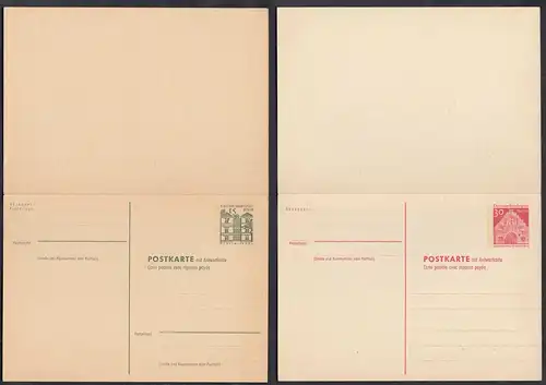 Berlin 15 + 30 Pfg. Ganzsachen Postkarten mit Antwortkarten Reply cards  (65182