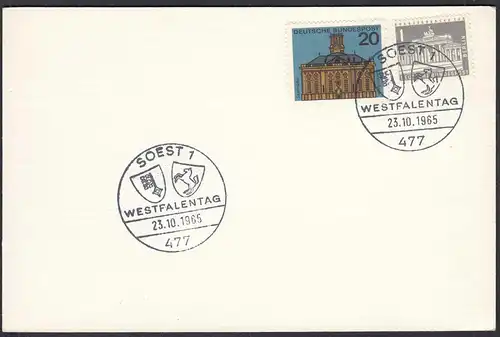 Soest Westfalen 1967 Karte mit SST WESTFALENTAG    (65212