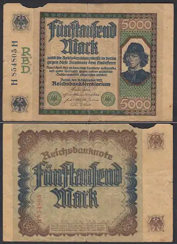 5000 Mark 1922 Ro 76 Pick 77 G (6)  H/H     (27905