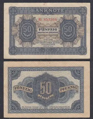 DDR 50 Pfennig 1948 Ro 339b F/VF (3/4) Serie AI    (28078