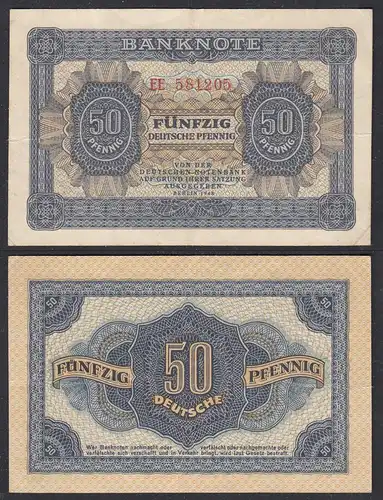 DDR 50 Pfennig 1948 Ro 339b VF (3) Serie EE     (28081