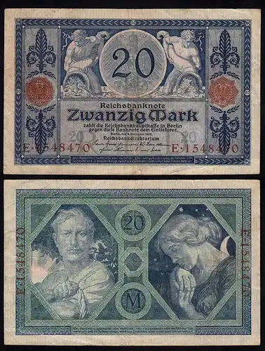 Reichsbanknote 20 Mark 1915 Ro 53 Pick 63 VF (3)   (26150