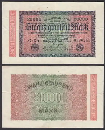 20.000 20000 Mark 1923 Ro 84c - FZ DB - BZ O - VF (3)   (28351