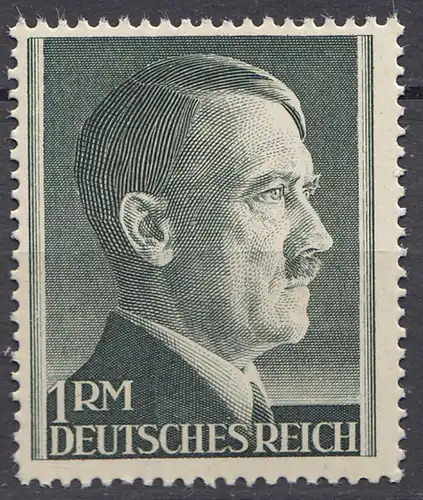 Germany Third Reich WW2 1 Mark Adolf Hitler HEAD 1944 MNH  (19570