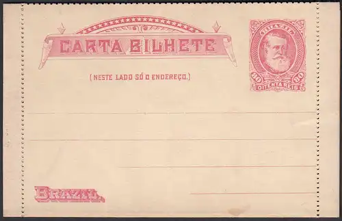 Brasilien - Brazil 1889 80 Reis Letter Card ungebraucht unused  (28453