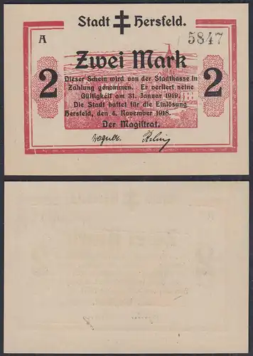 Hersfeld Stadt 5 Mark 1918 Magistrat Notgeld Hessen   (28561