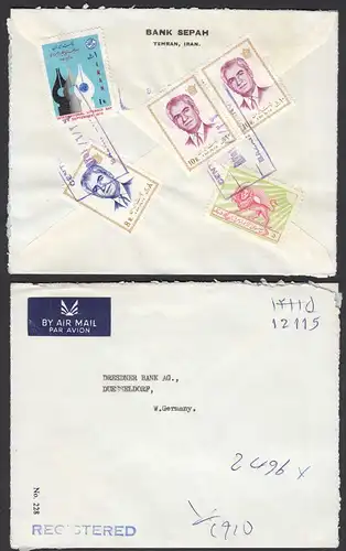 IRAN (Persien) - Bankbrief ca. 1972 von Teheran nach Düsseldorf  (28670