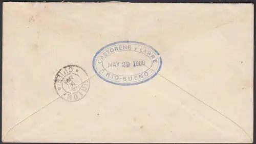 Chile 1909 Ganzsachen Umschlag Postal Stationrey nach La Union  (28454