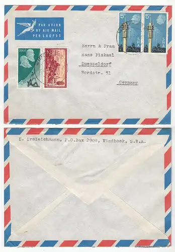 Südwestafrika SWA Brief cover 1971 Windhoek nach Düsseldorf   (28602