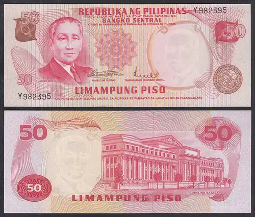 PHILIPPINEN - PHILIPPINES 50 Pesos Pick 151a UNC (1) sig.8    (28810