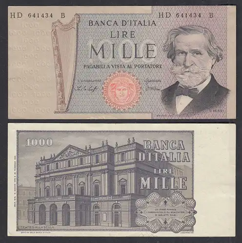 Italien - Italy 1000 Lire Banknote 1979 Pick 101f  VF (3)    (28948