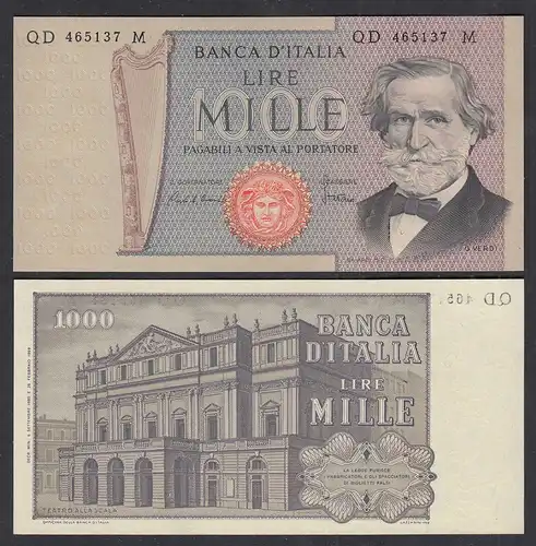 Italien - Italy 1000 Lire Banknote 1980 Pick 101g  aUNC (1-)    (28950